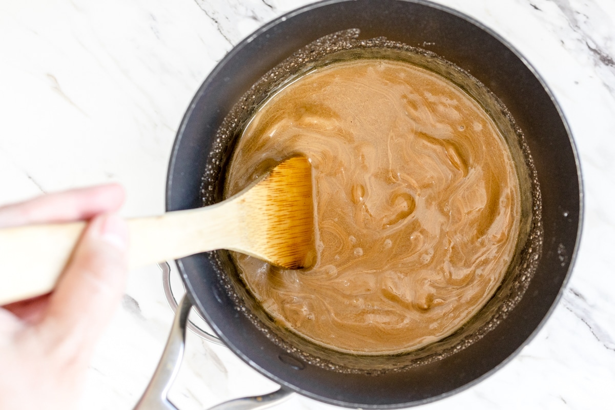 Cornflake Cookie Mixture in Saucepan