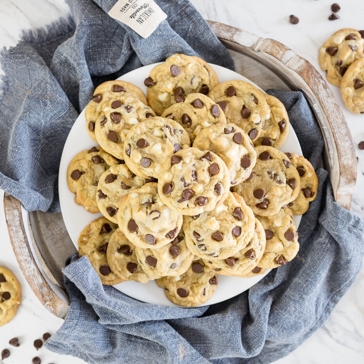 Chewy Chocolate Chip Cookies with Pudding Mix