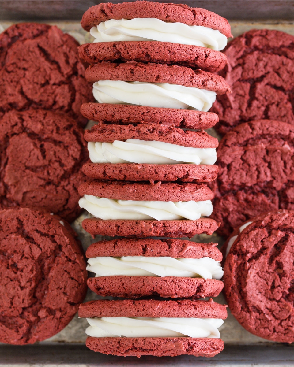 Red Velvet Sandwich Cookies