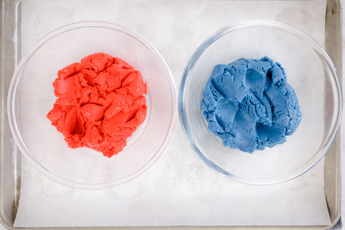 Red and Blue Cookie Dough