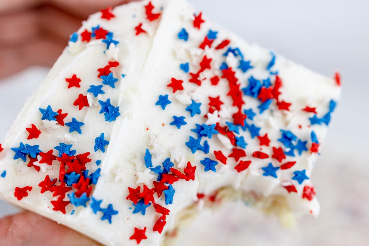 Red White and Blue Sugar Cookie Bars