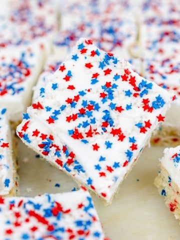 Red White and Blue 4th of July Sugar Cookie Bars