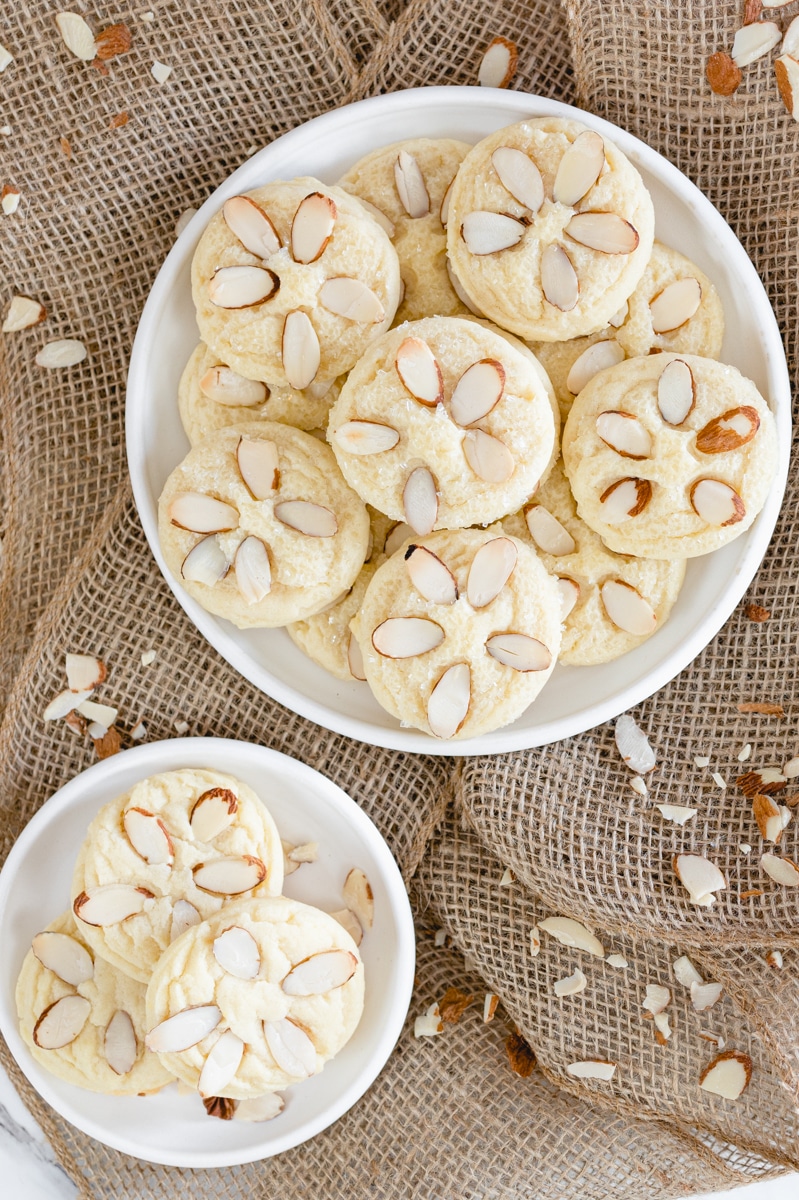 Almond Cookies on plate