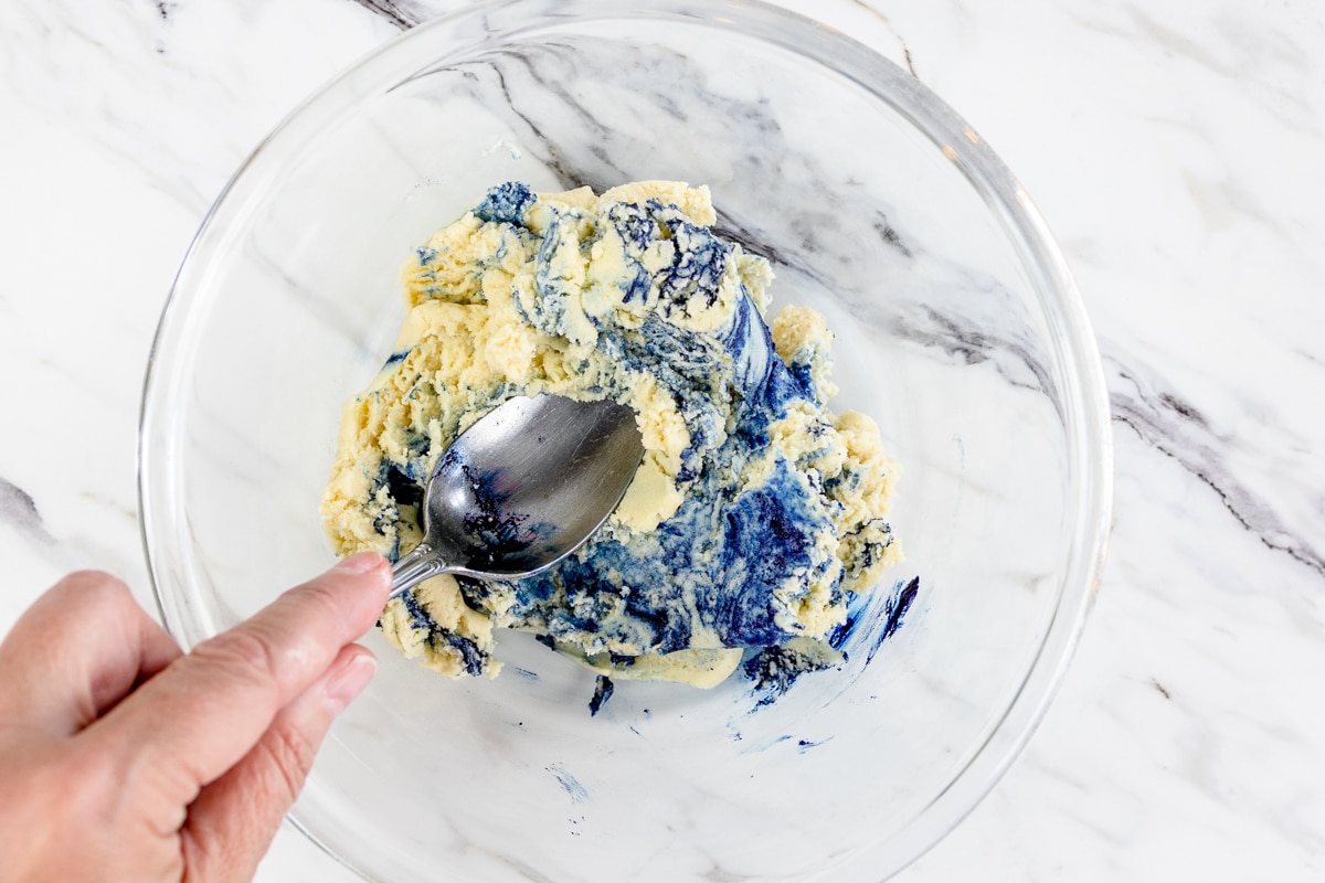 blue cookie dough