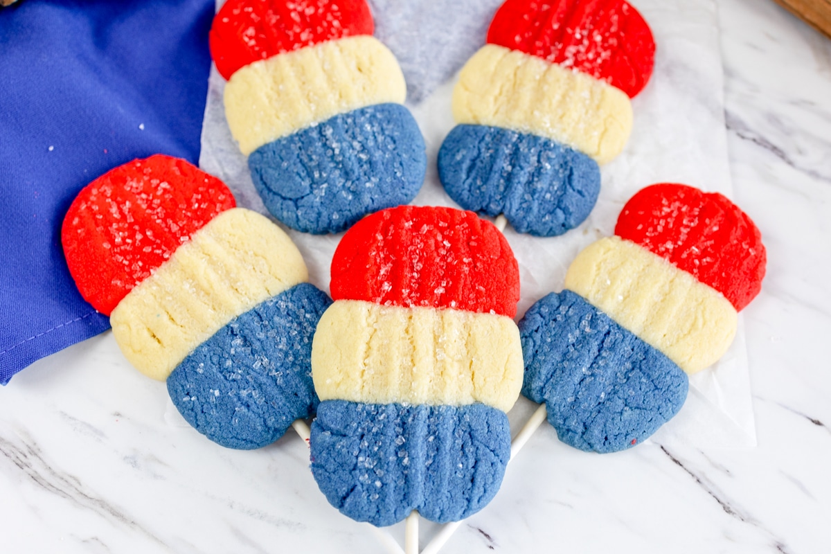 4th of July Cookies on a stick