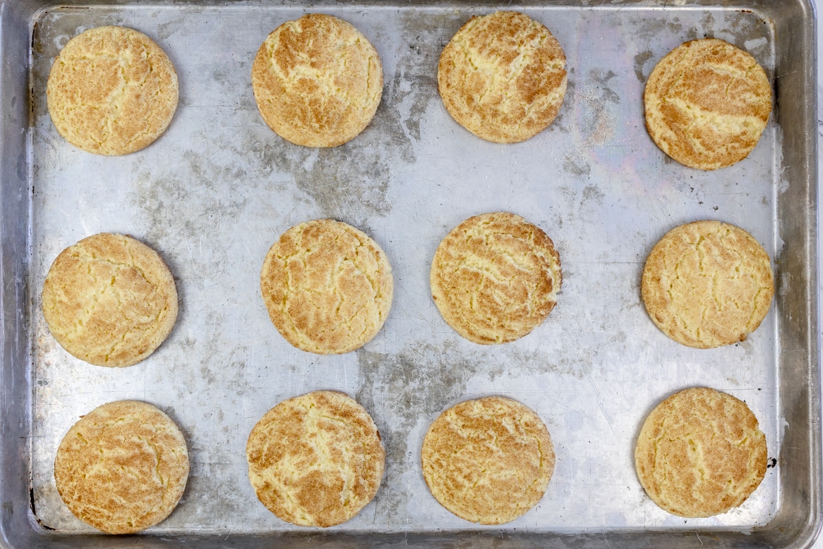 Snickerdoodle Cookies on baking sheet