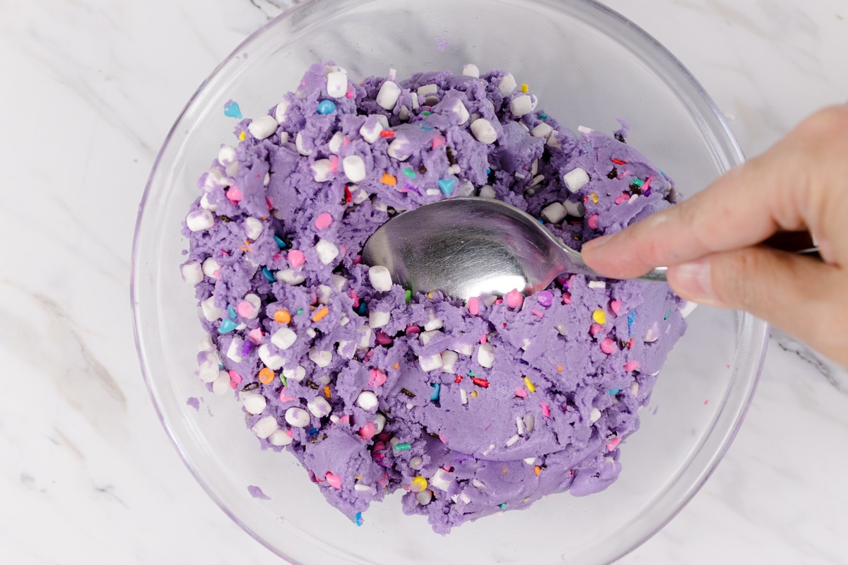 Purple Cookie dough and Unicorn Sprinkle Mix