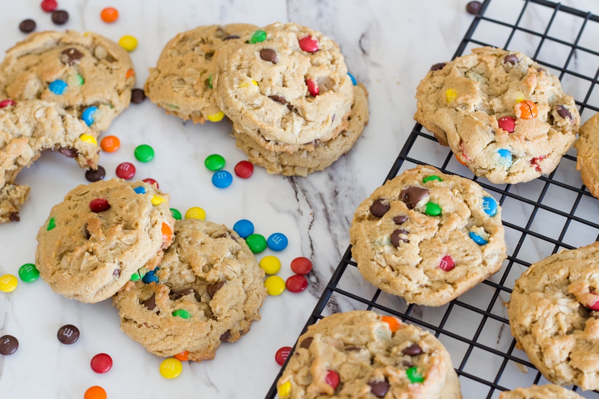 Best Chewy Monster Cookies Recipe with Oatmeal