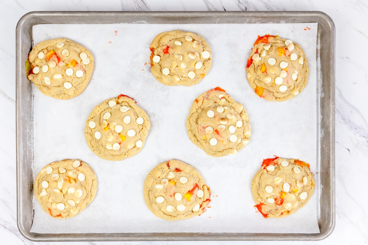 Baked White Chocolate Candy Corn Cookies