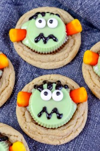 Frankenstein Cookies w/ Peanut Butter Cup - Best Cookie Recipes