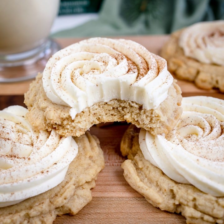 Frosted Eggnog Cookies Recipe with Creamy Buttercream