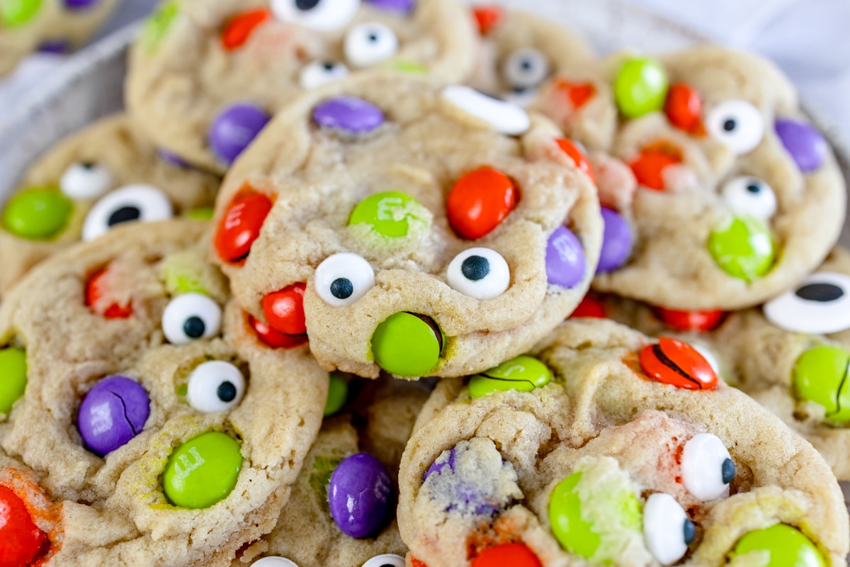 Halloween M&M Cookies