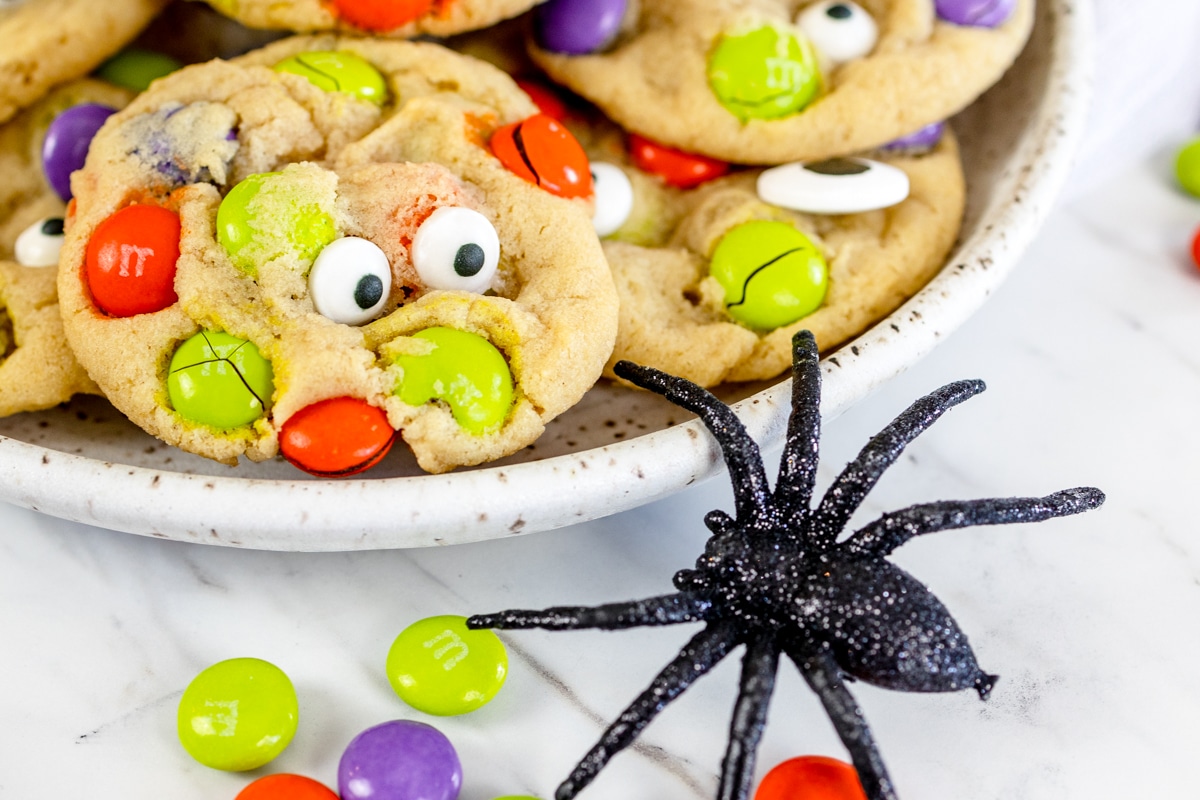 Halloween Monster M&M Cookies