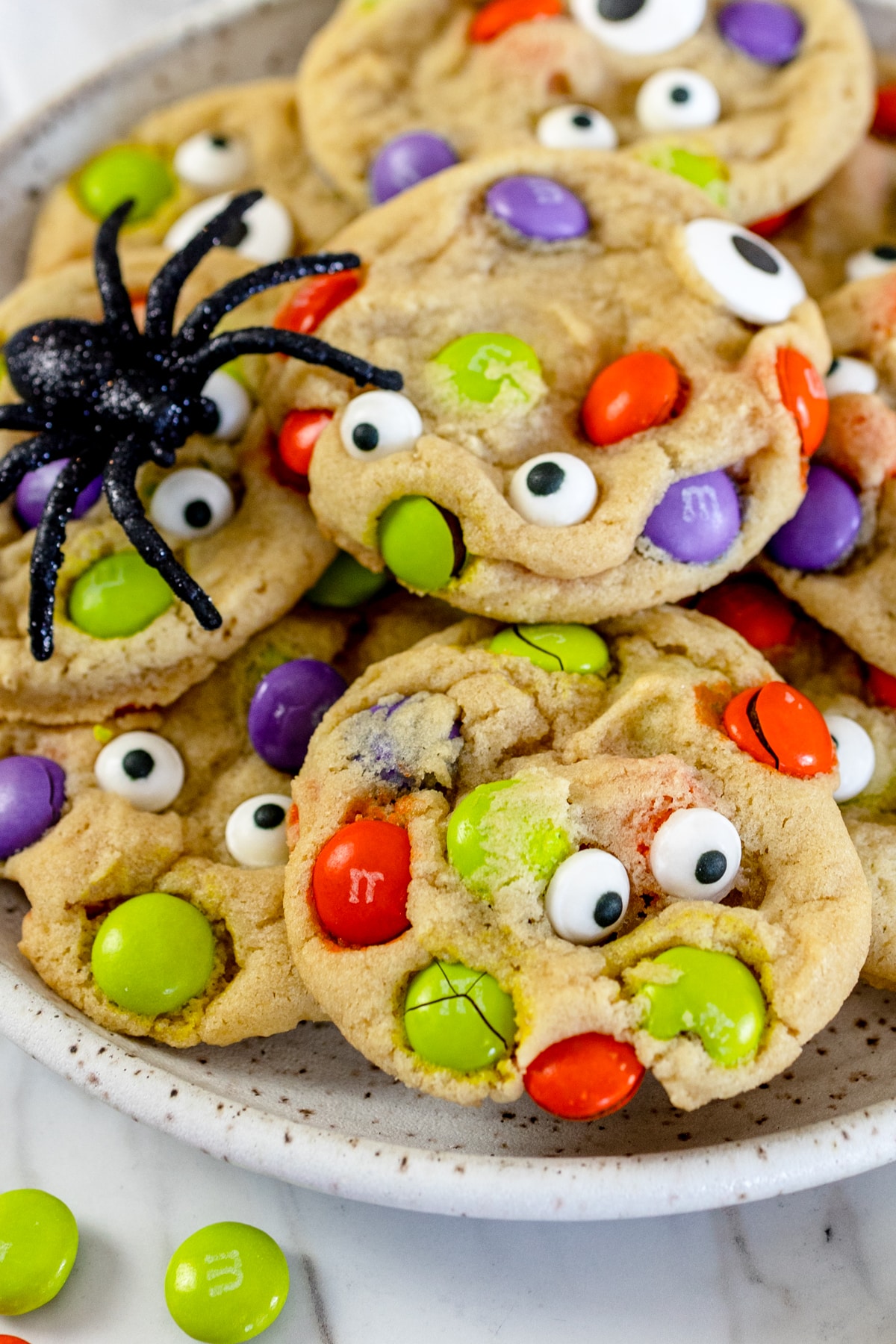 Halloween M&M Monster Cookies