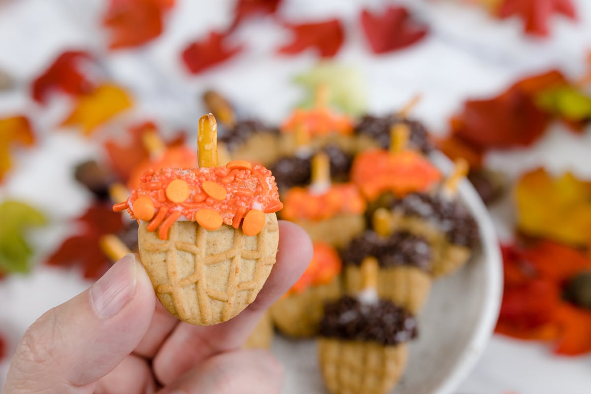 Easy Nutter Butter Acorn Cookies No Bake Fall Treat 9194