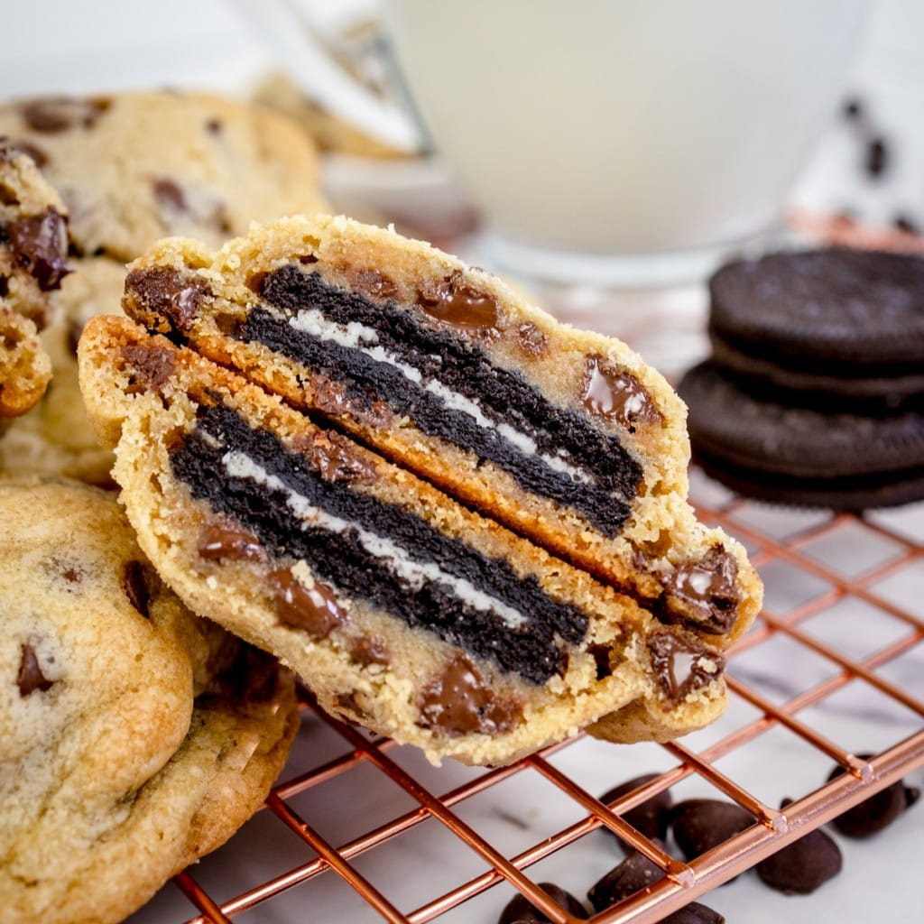 Easy Oreo Stuffed Chocolate Chip Cookie Recipe