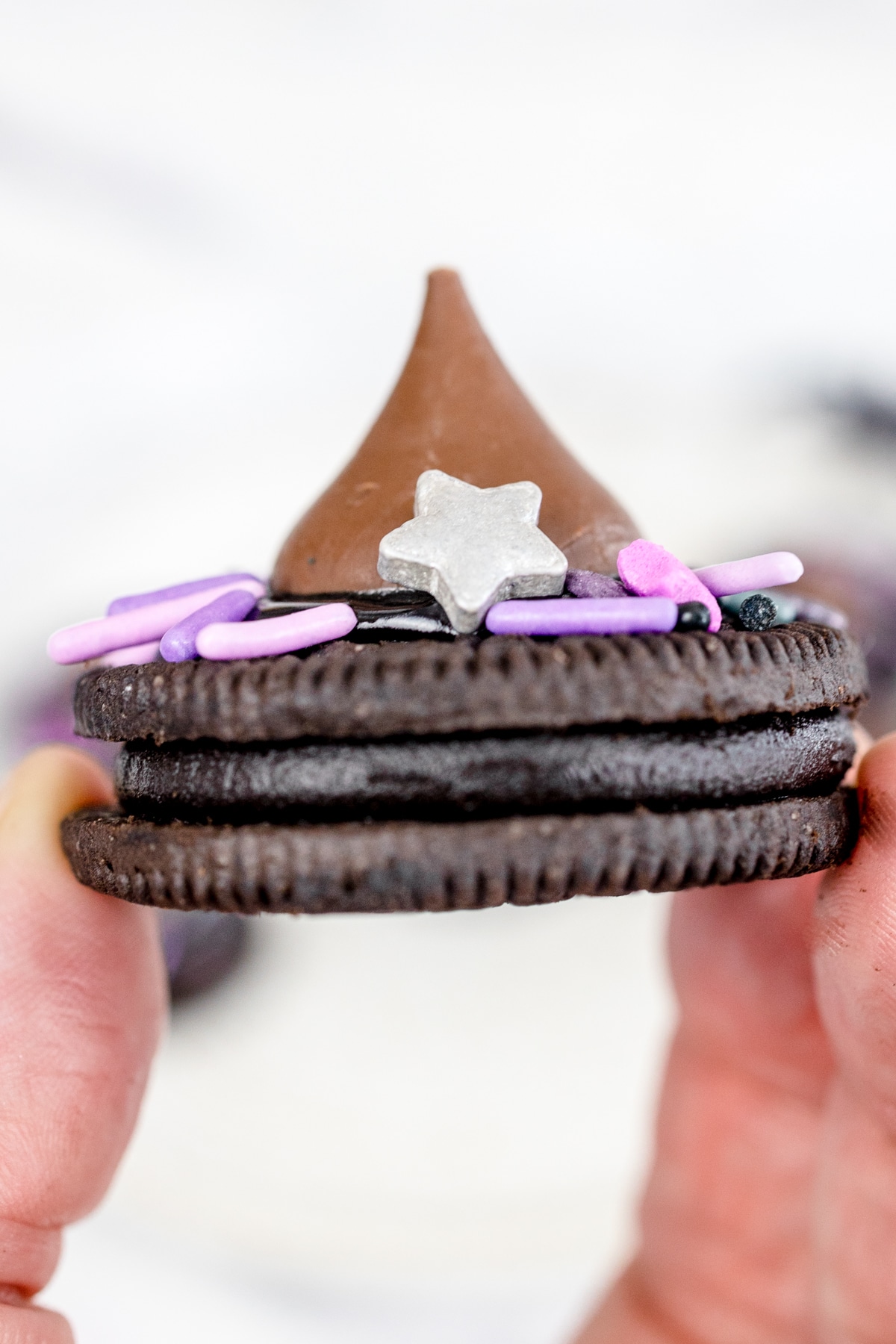 Halloween Witches Hat Cookies No Bake Recipe