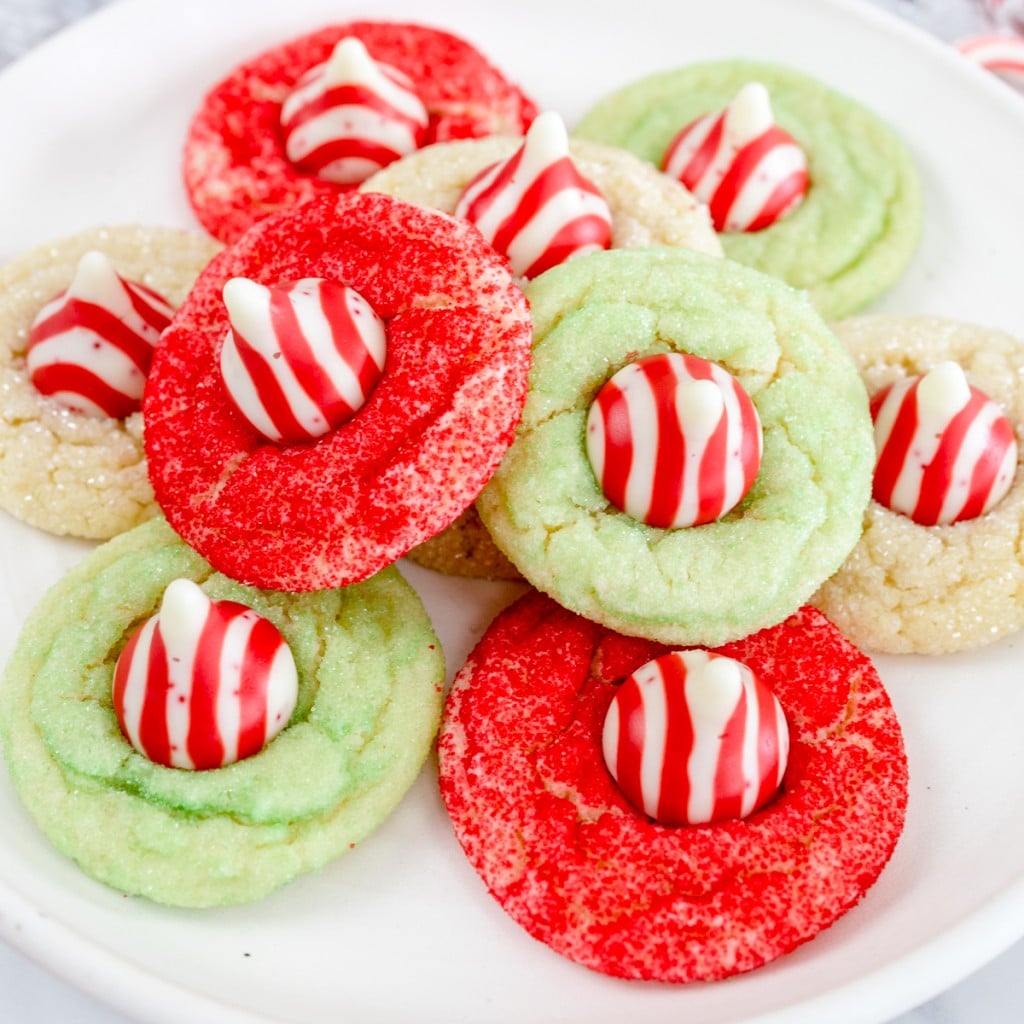 Hershey Kisses Candy Cane Blossoms Cookies Recipe 5886