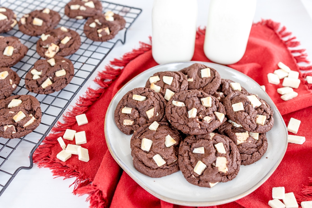 Chewy Chocolate Peppermint Bark Cookies Recipe