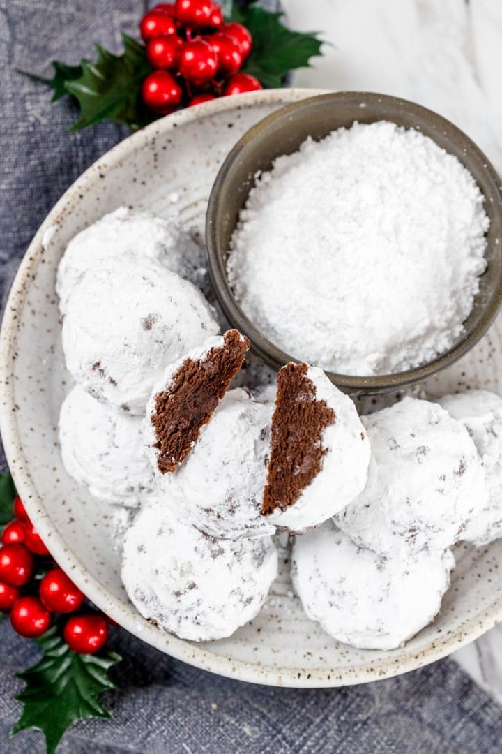 Best Double Chocolate Snowball Cookies Recipe