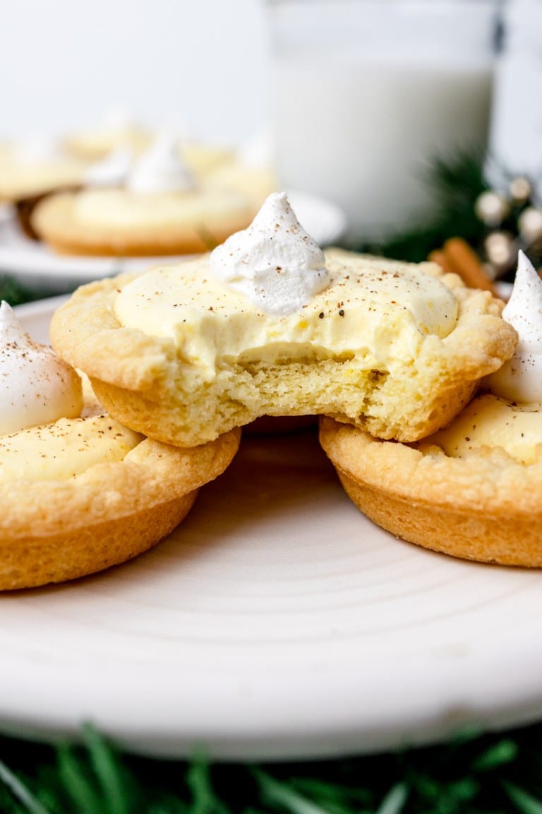 Spiced Eggnog Pie Sugar Cookies Recipe with Creamy Frosting