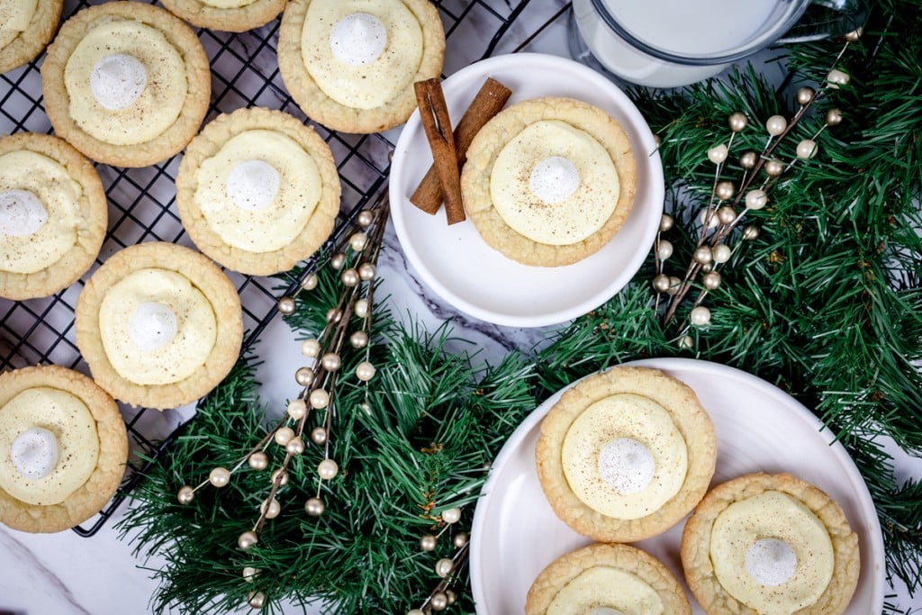 Spiced Eggnog Pie Sugar Cookies Recipe with Creamy Frosting