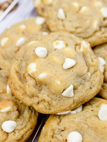 Close up of Banana Pudding Cookies.