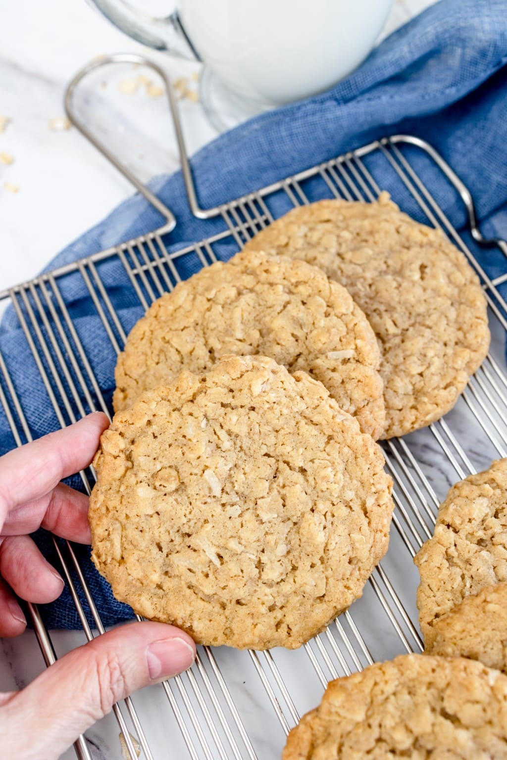 Chewy Homemade Oatmeal Coconut Cookies Recipe