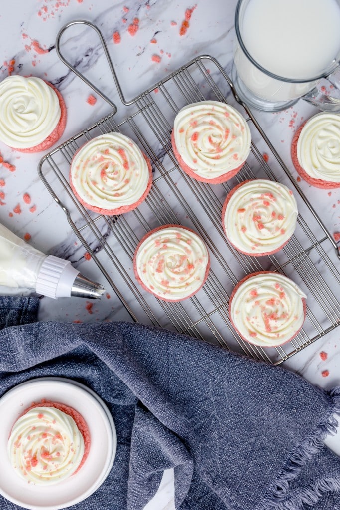 Pink Velvet Crumbl Cookies (Copycat) Best Cookie Recipes