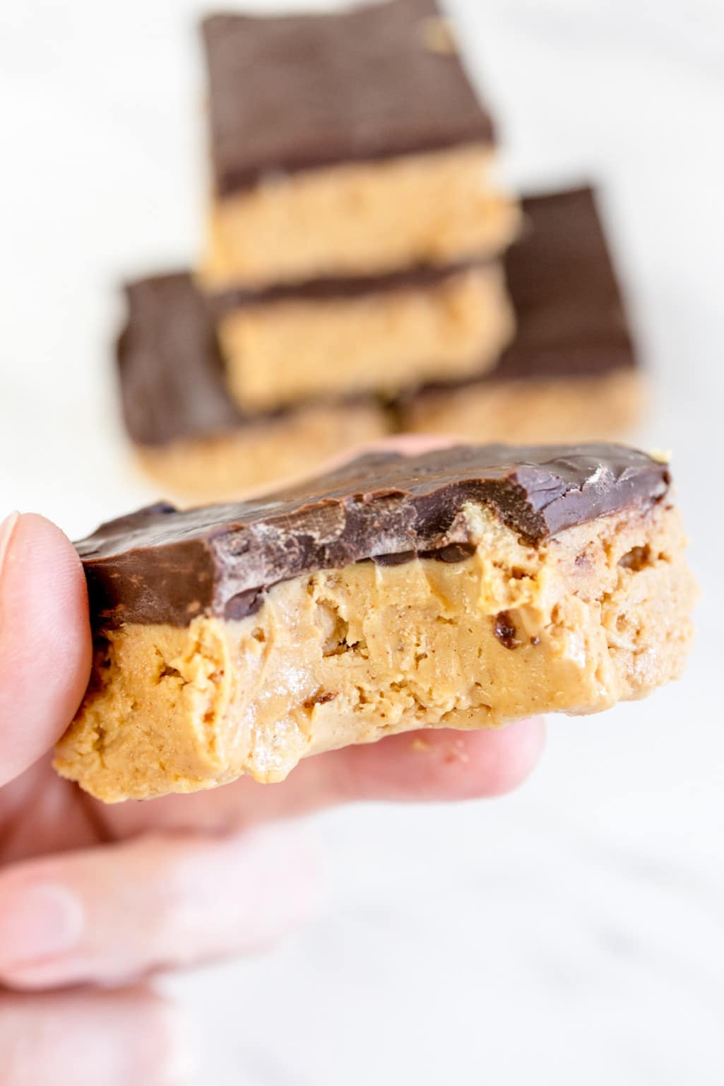 No-Bake Buckeye Bars Recipe with Chocolate & Peanut Butter