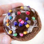 Close up of a Cosmic Brownie Cookie.