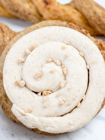 Close up of a Crumbl Copyat Churro Cookie.