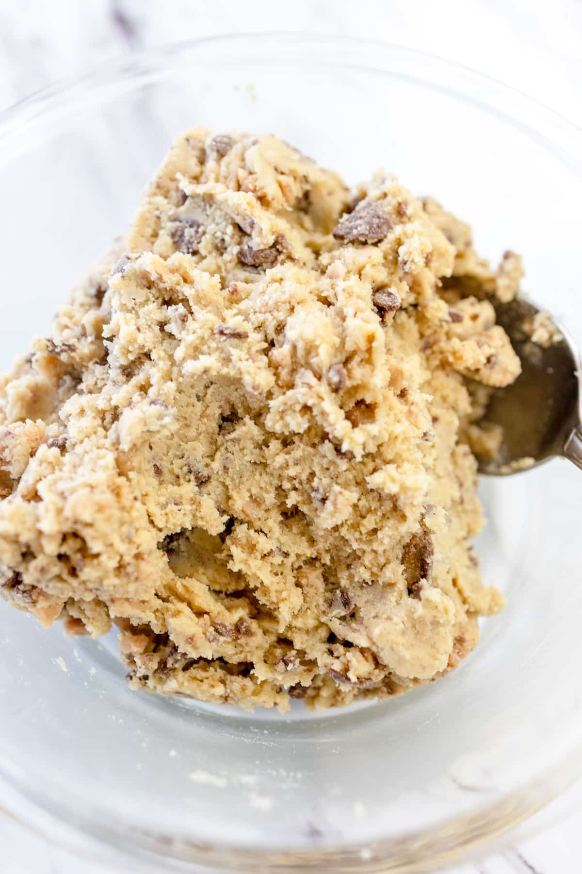 Close up of cookie dough.