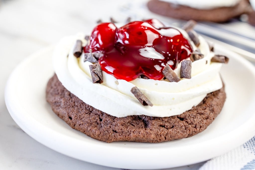 Gourmet Black Forest Cookie on plate