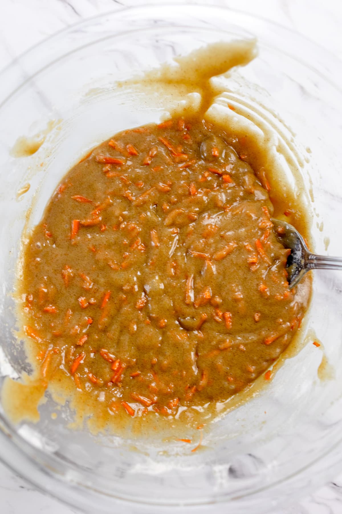 Carrot Cake Bars ingredients in bowl