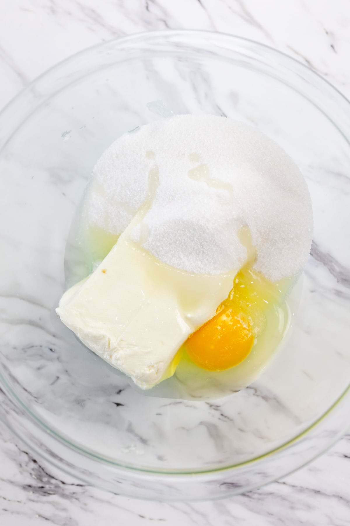 Cheesecake Filling Ingredients in bowl