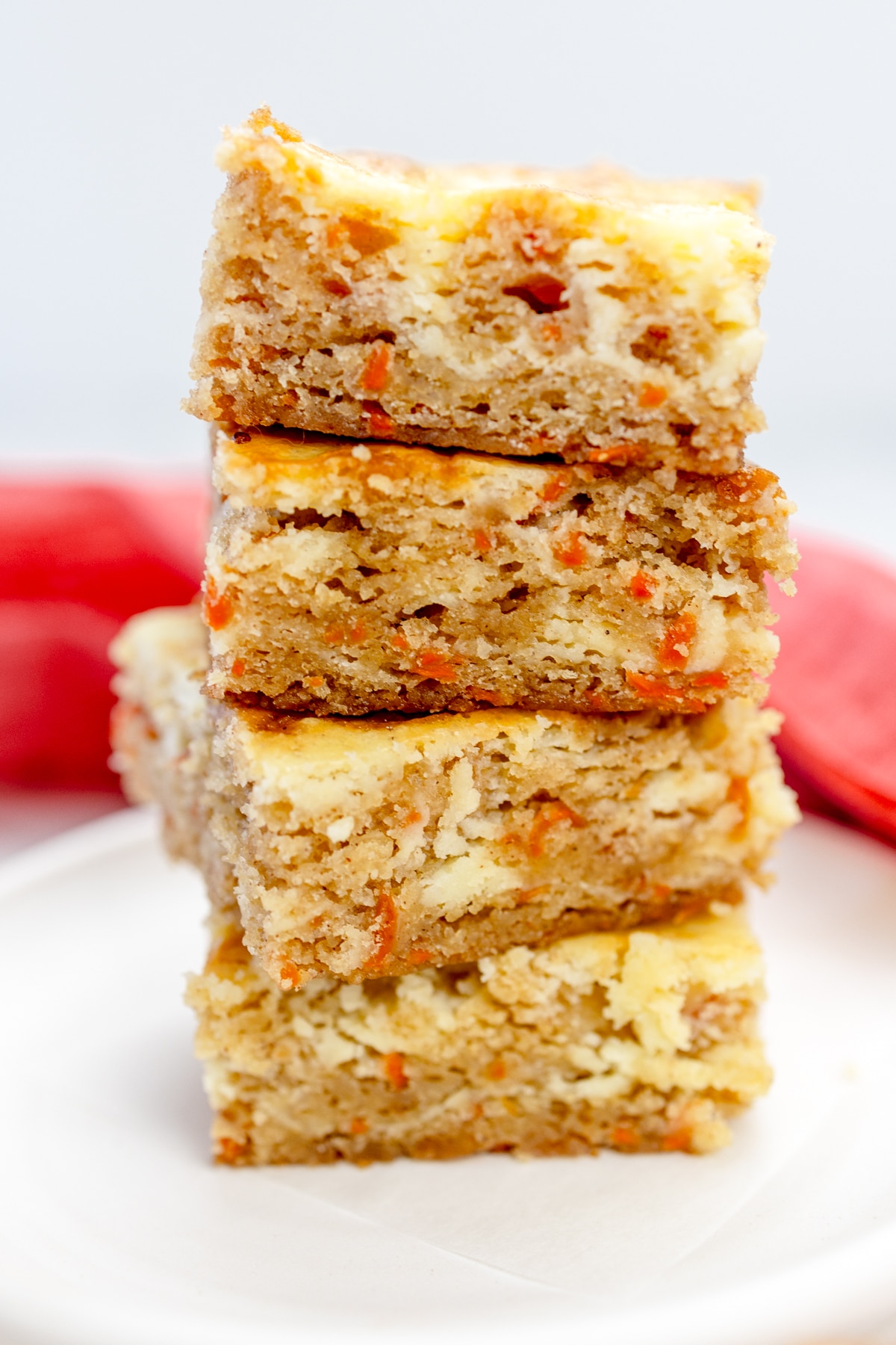 Carrot Cake Bars with Cream Cheese Swirled