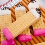 Pencil Cookies made with Wafer Sugar cookies