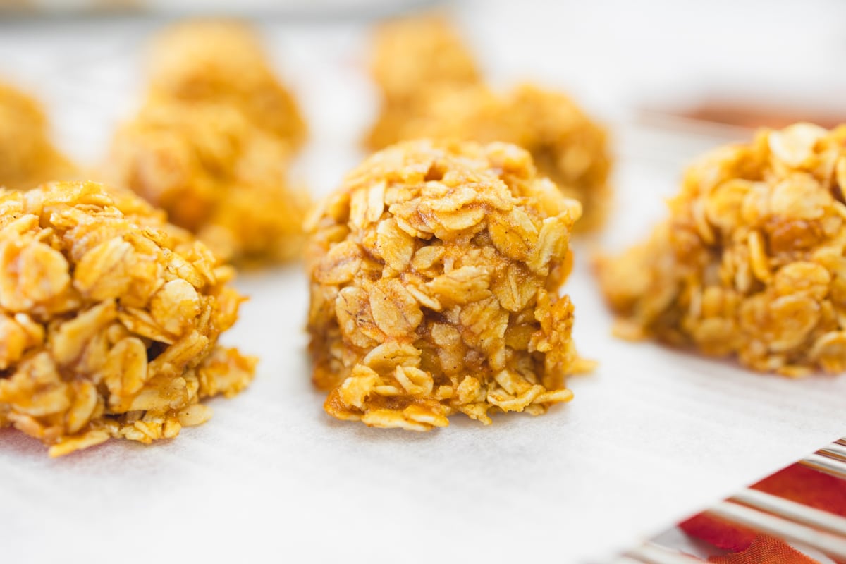 No Bake Pumpkin Cookies with Oatmeal