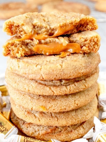 Caramel Snickerdoodle Cookies with Browned Butter