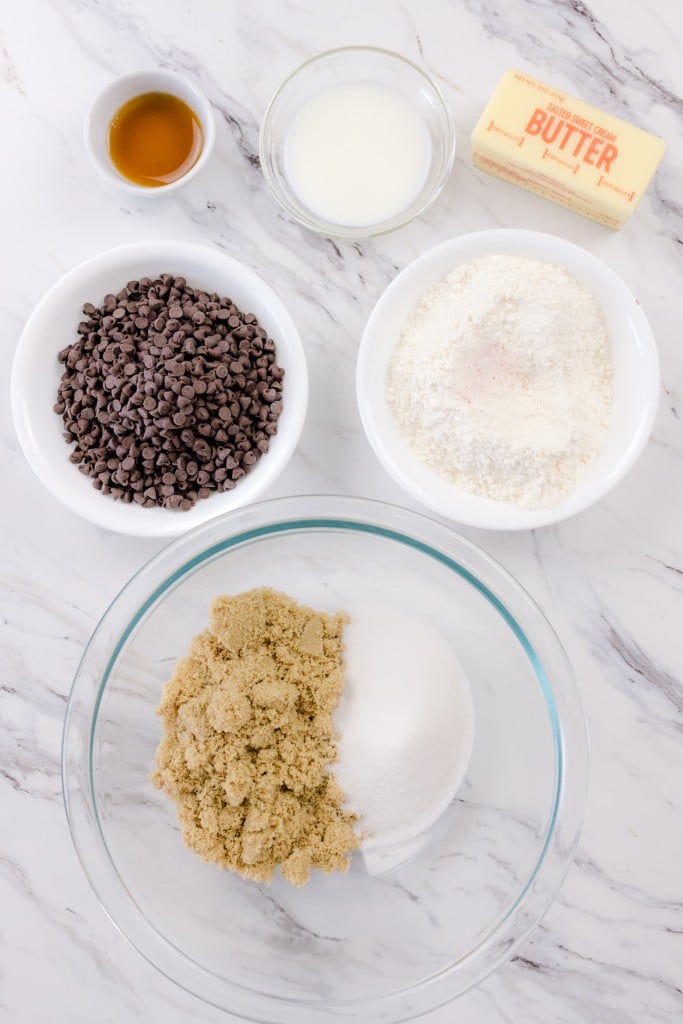 Ingredients for Edible Cookie Dough