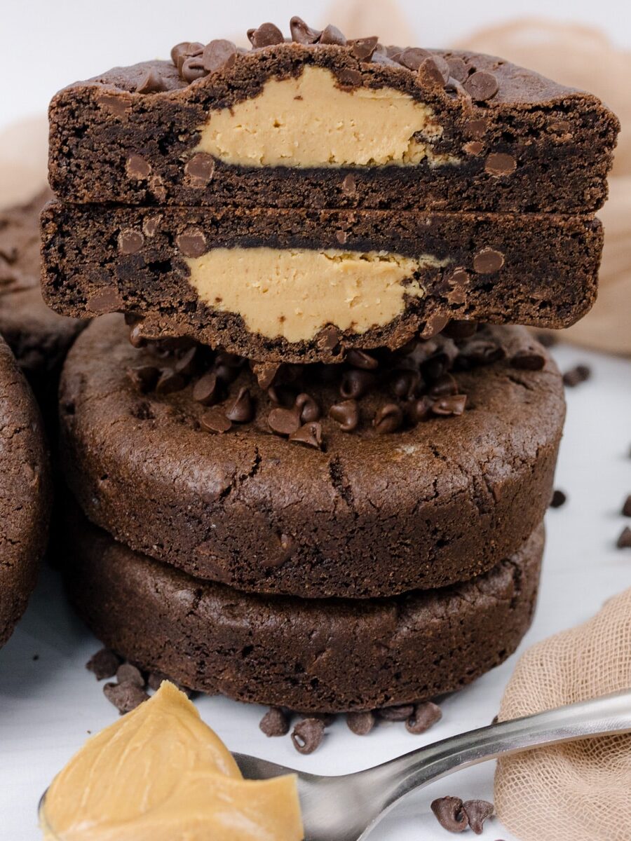 Peanut Butter Stuffed Chocolate Cookies